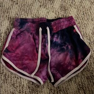 Rue21 Pink and Purple Athletic Shorts with Tie-Dye Design
